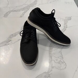 Vince Shoes Mens Size 12 Black Leather Lace Up Casual Sneakers VY-EERO